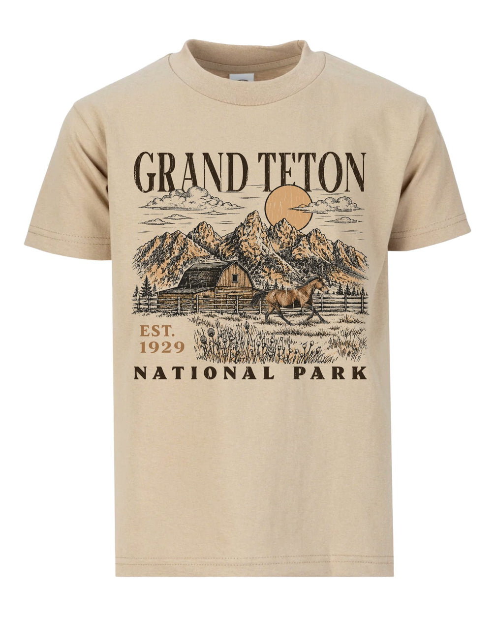 Rustic Teton Mountains & Barn T-shirt
