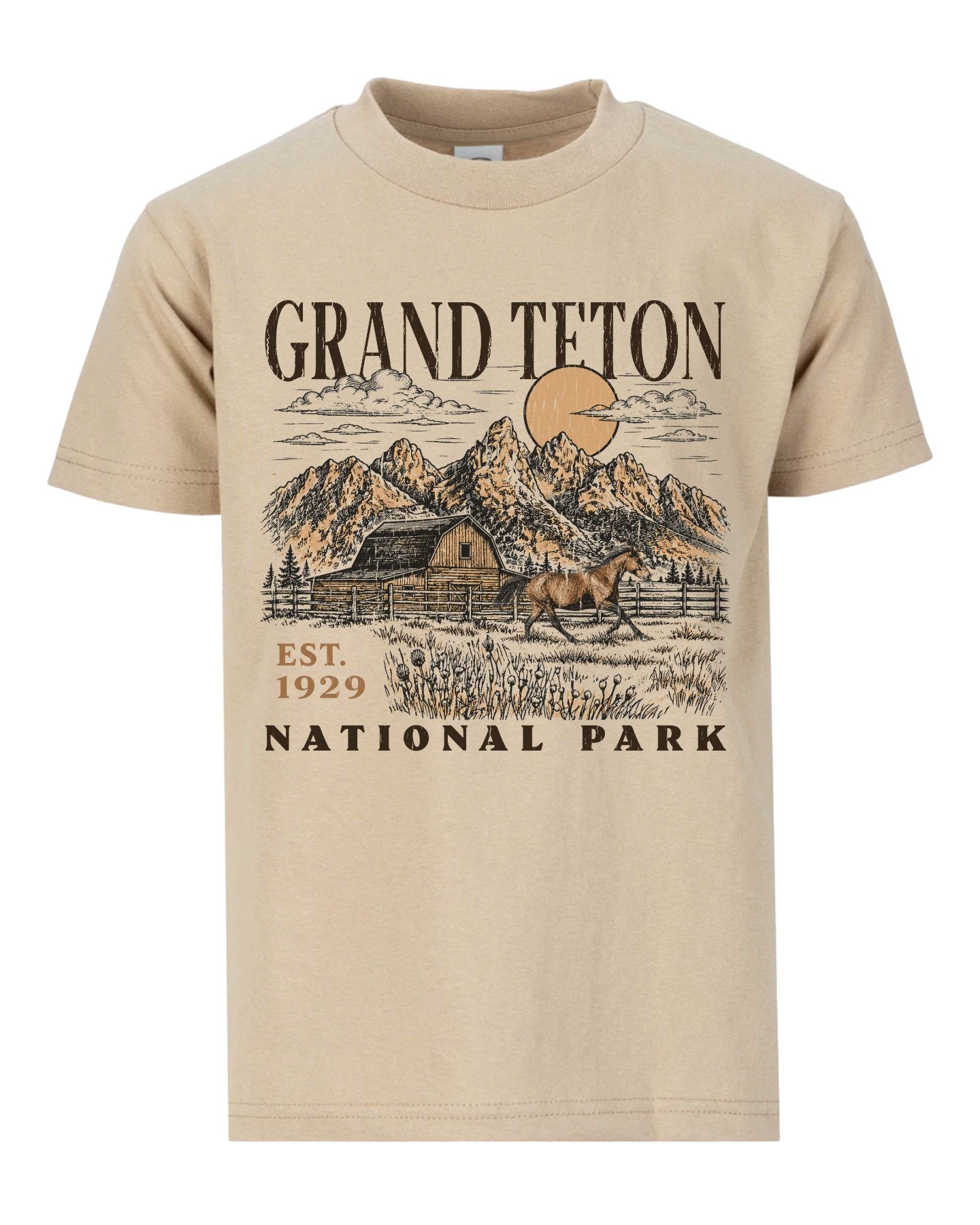 Rustic Teton Mountains & Barn T-shirt