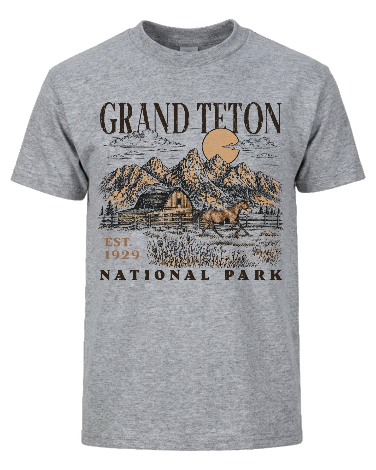 Rustic Teton Mountains & Barn T-shirt