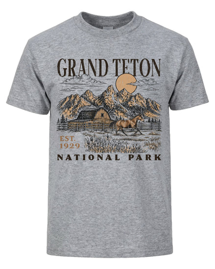 Rustic Teton Mountains & Barn T-shirt
