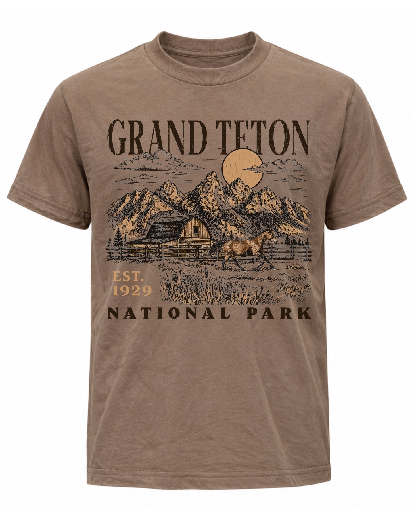 Rustic Teton Mountains & Barn T-shirt