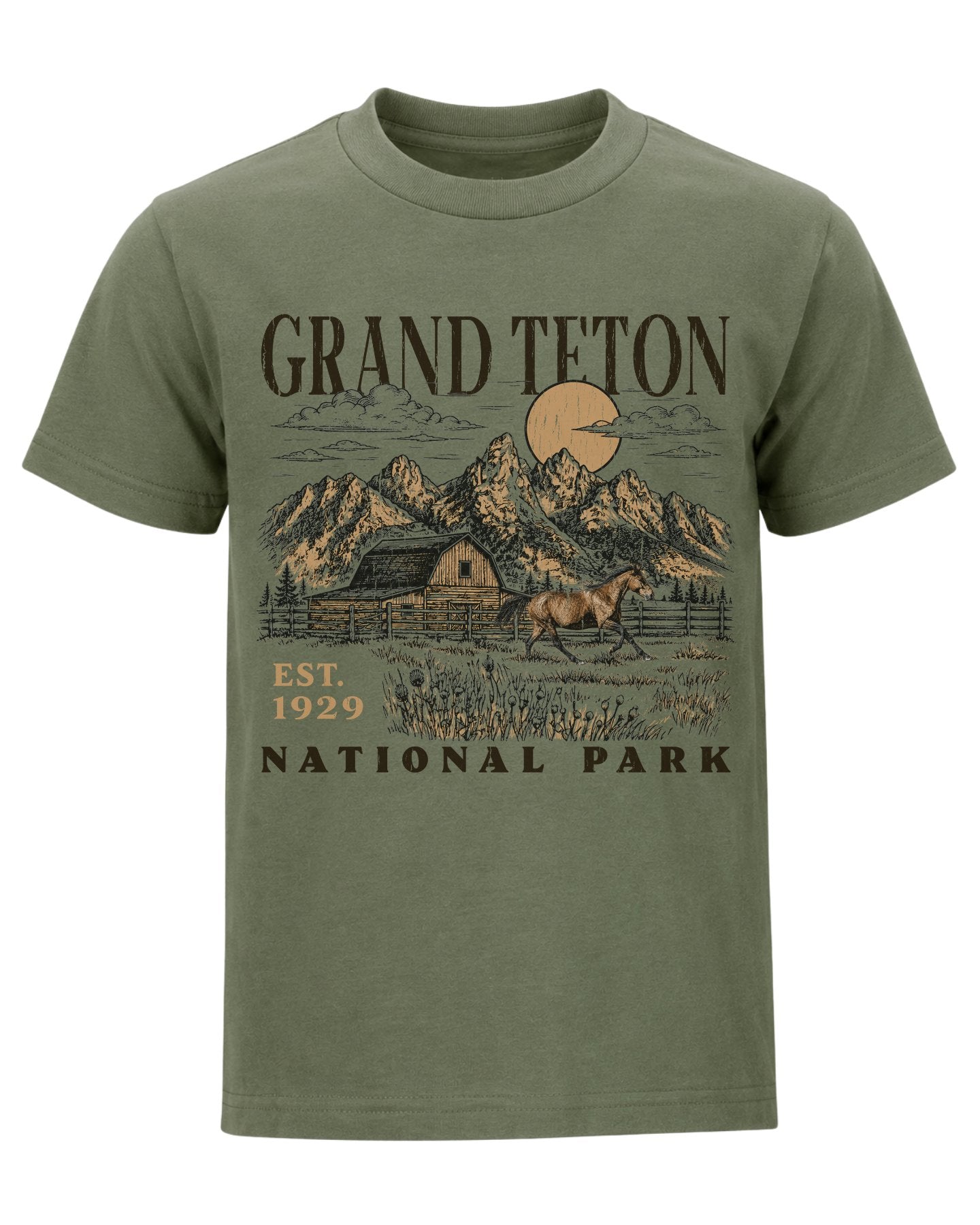 Rustic Teton Mountains & Barn T-shirt