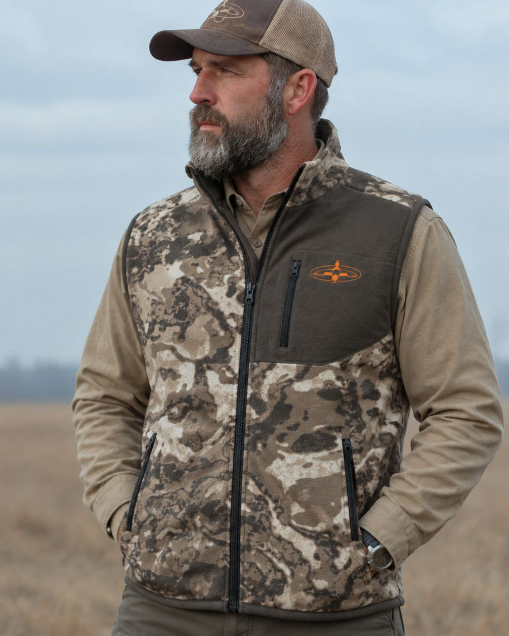 Vest detail - Send It Camo Layering Series