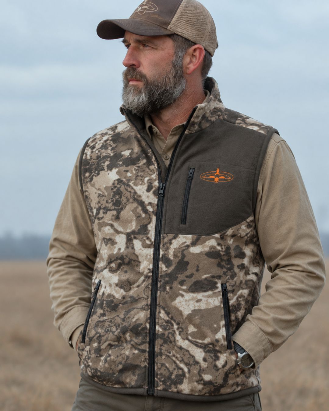 Vest detail - Send It Camo Layering Series