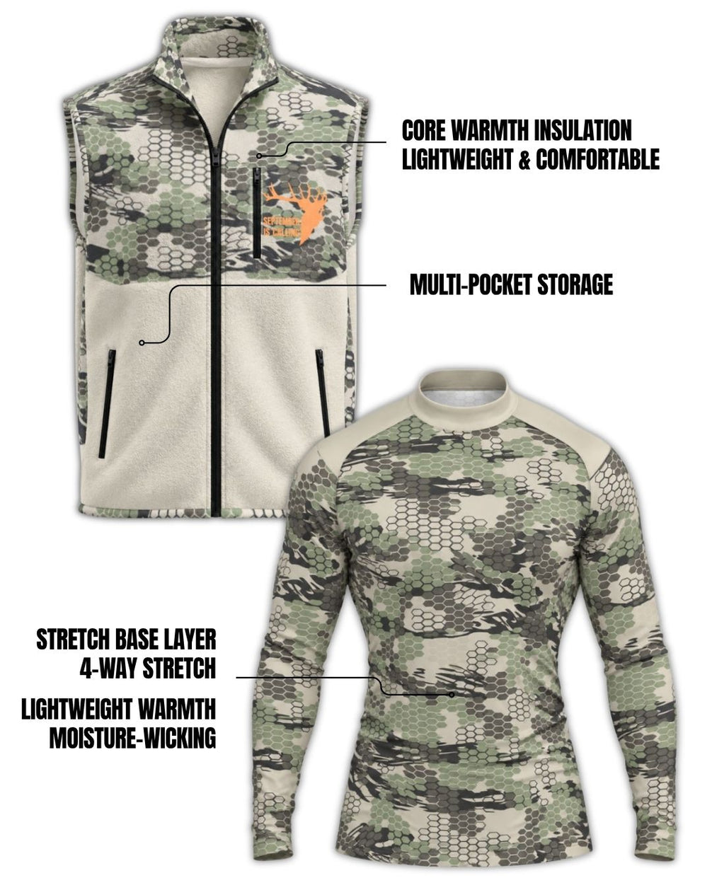 Combo detail - September Calls Camo Layering Series