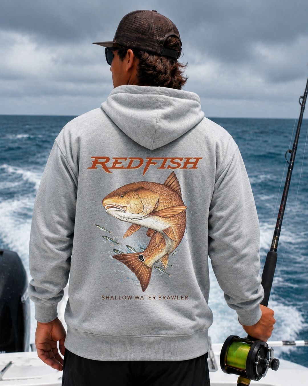Shallow Water Brawler Redfish Hoodie