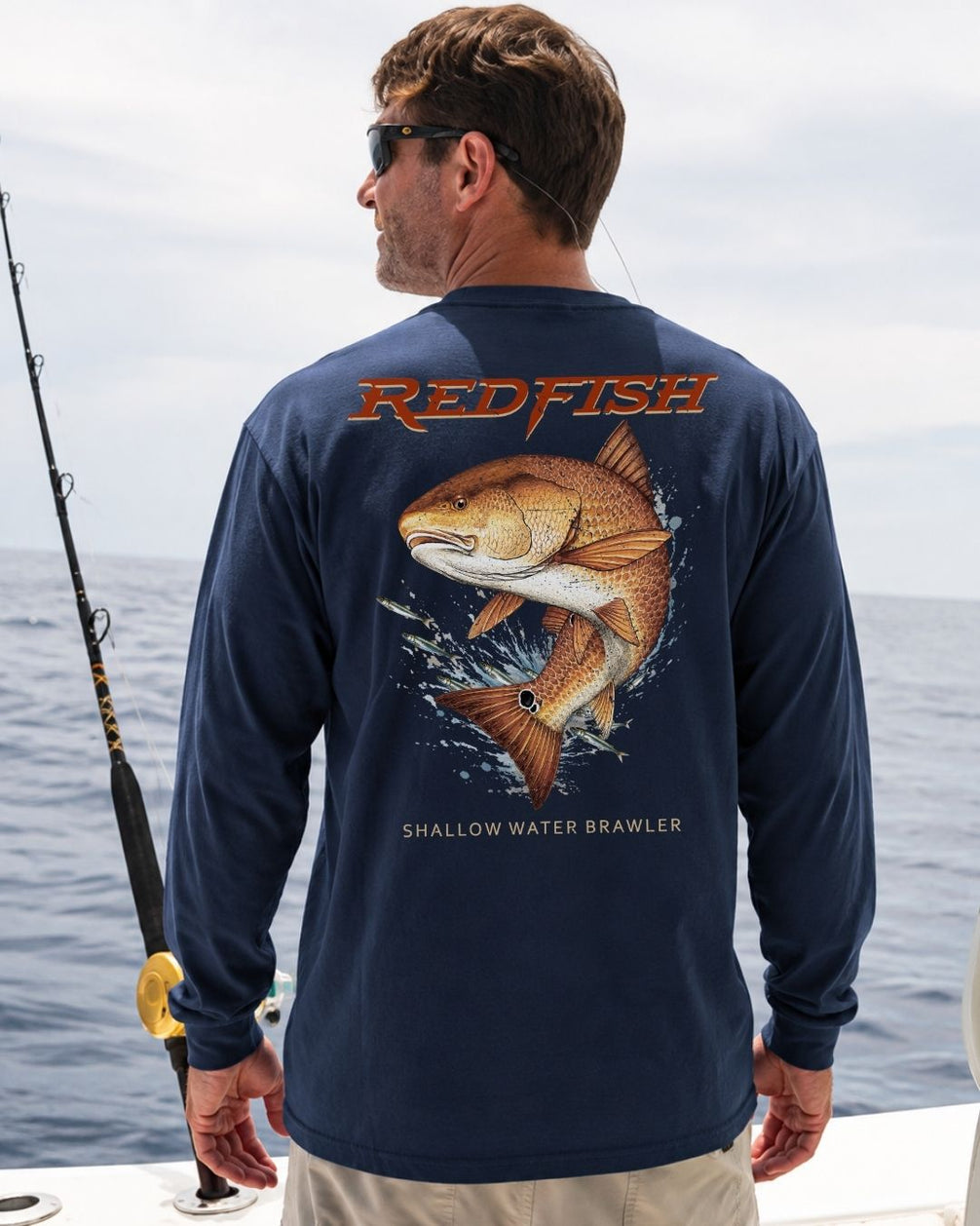 Shallow Water Brawler Redfish Long-sleeve
