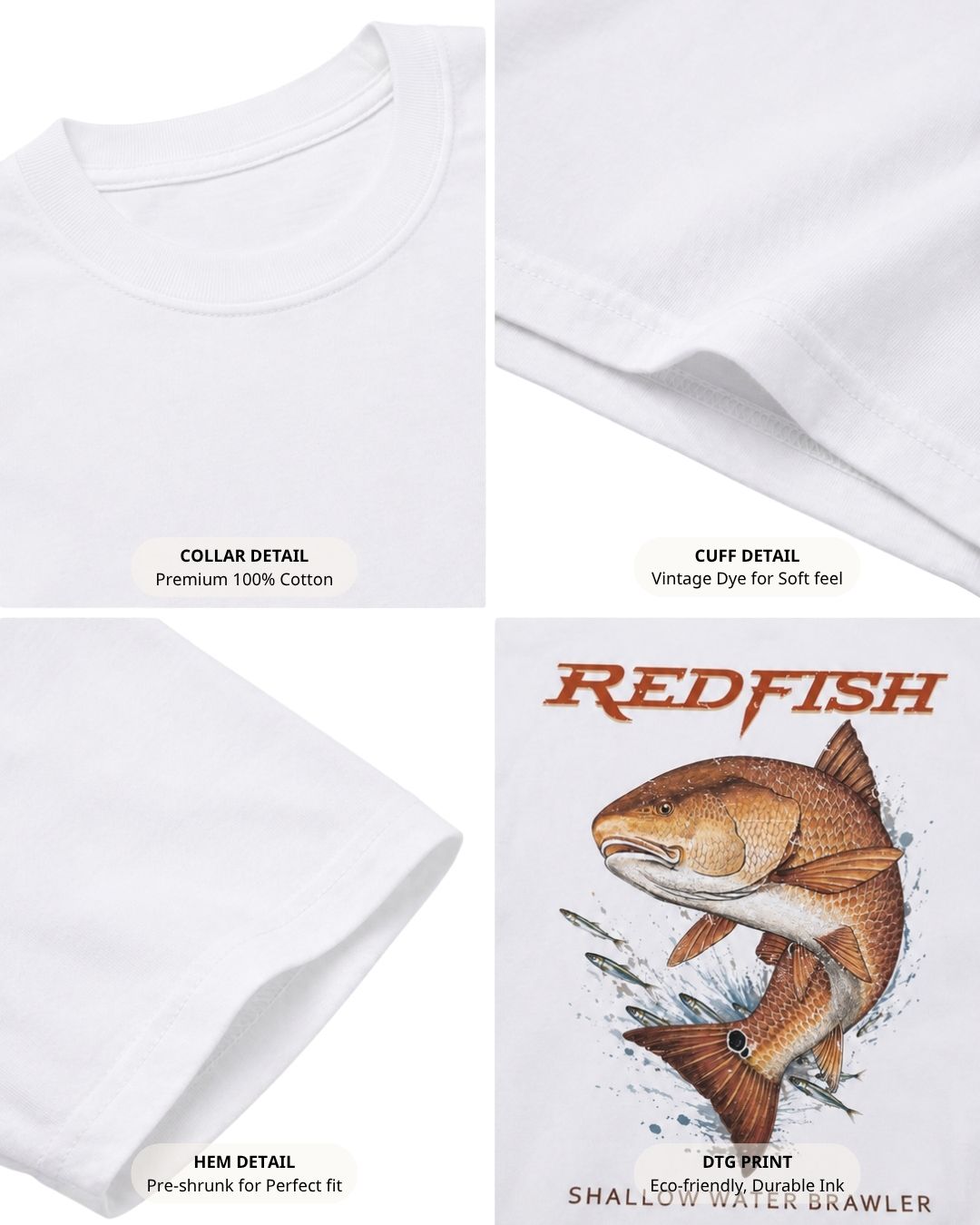 Shallow Water Brawler Redfish T-shirt