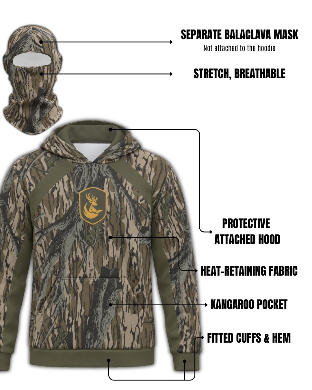 Signal Camo Balaclava Hoodie