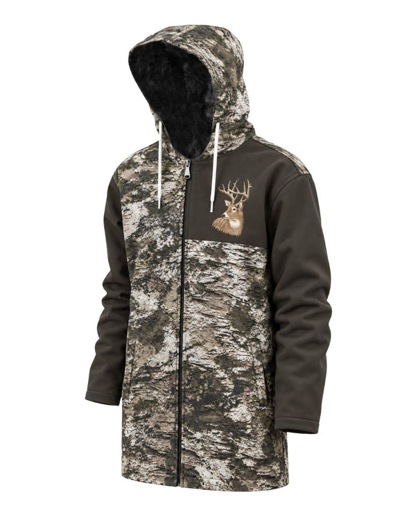 Kids' Silver Bark Camo Fleece‑lined Jacket