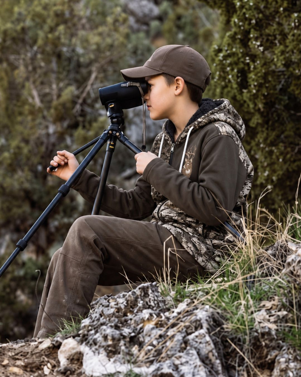 Kids' Silver Bark Camo Fleece‑lined Jacket
