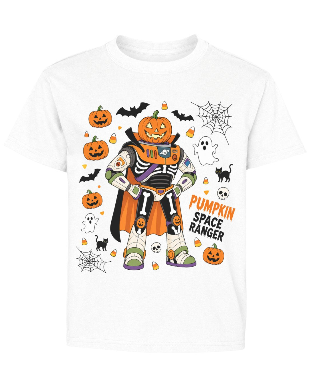 Spooky Space Ranger Skeleton Youth Tee