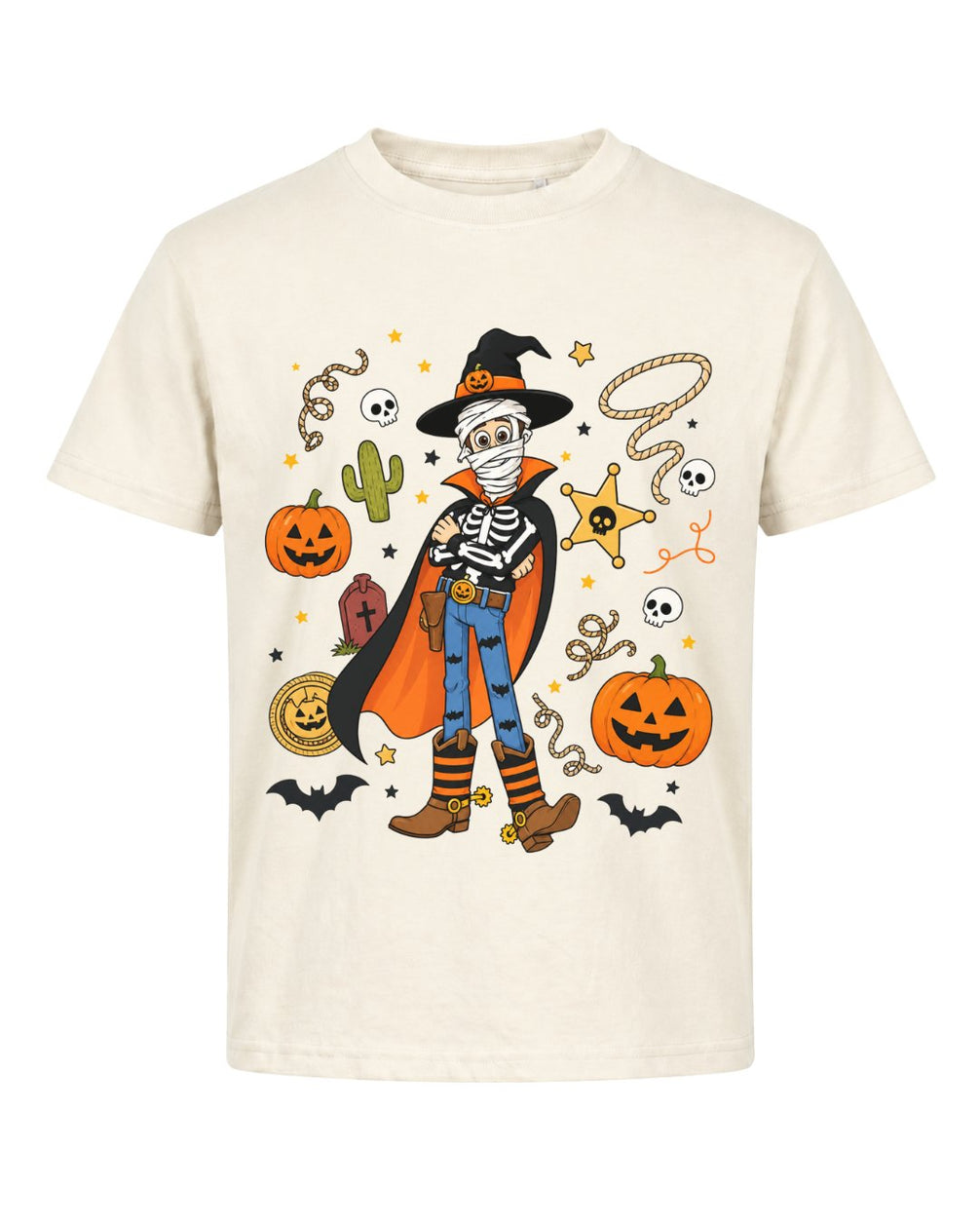 Spooky Cowboy Skeleton Youth Tee