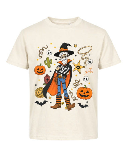 Spooky Cowboy Skeleton Youth Tee