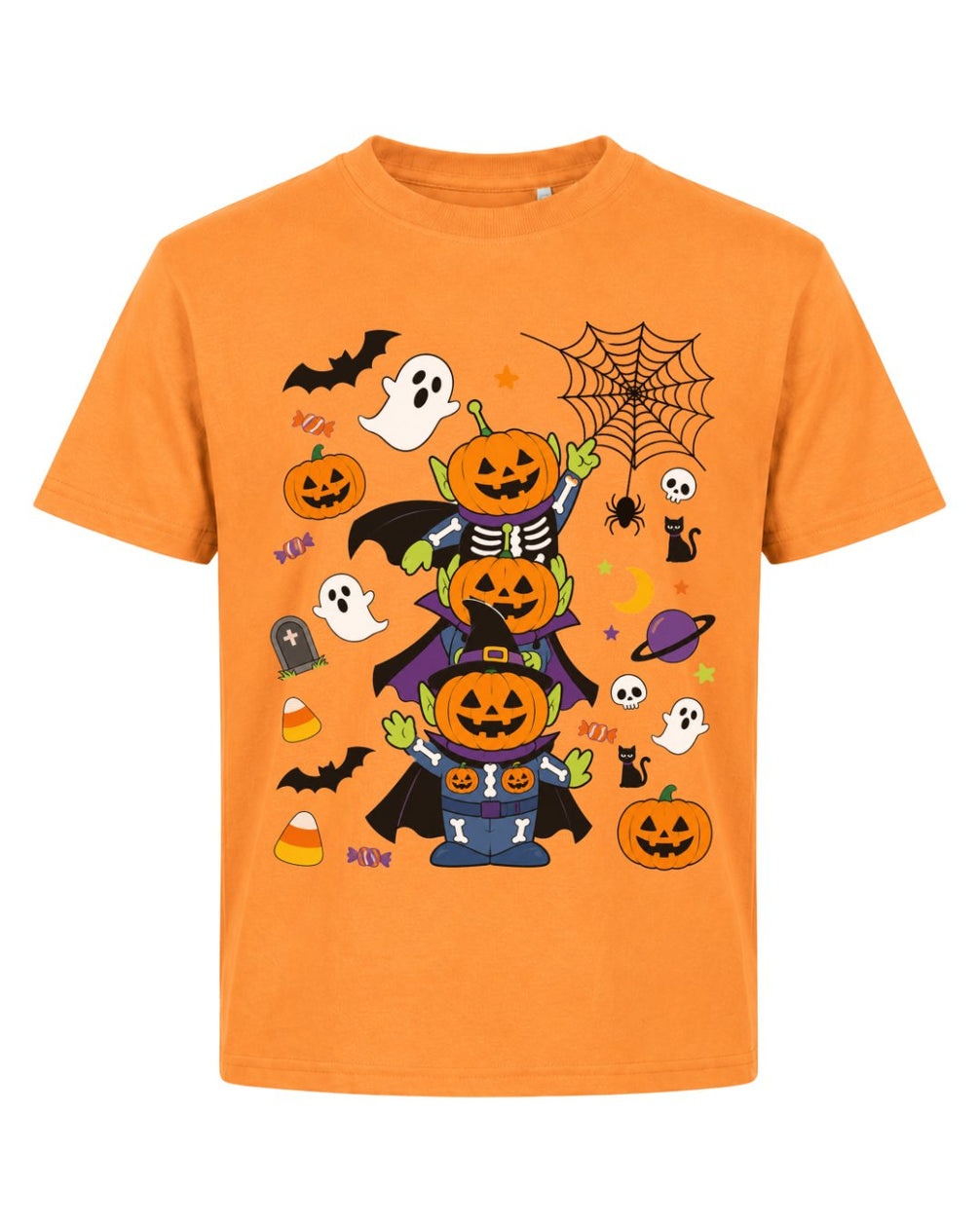 Spooky Aliens Pumpkin Youth Tee