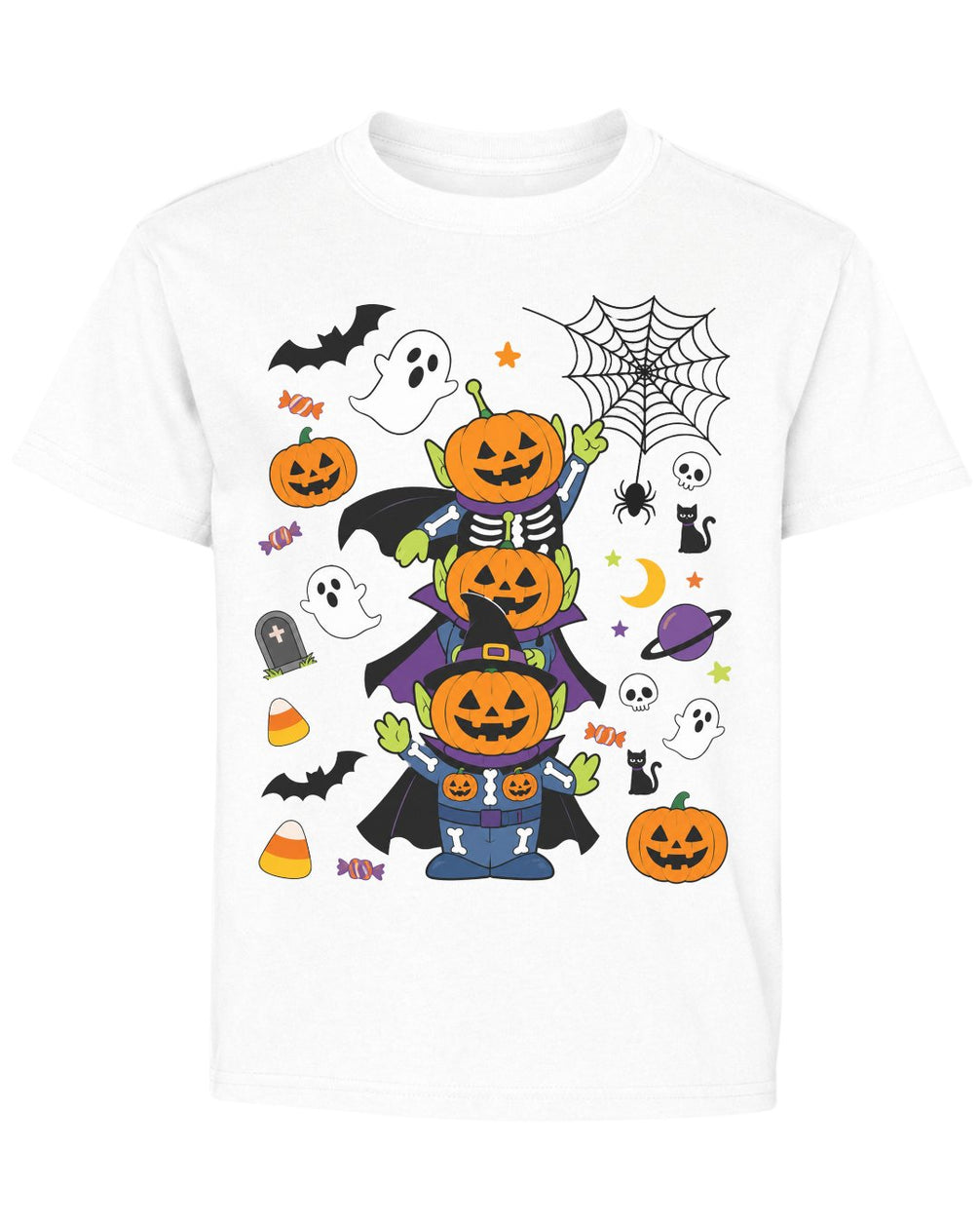 Spooky Aliens Pumpkin Youth Tee