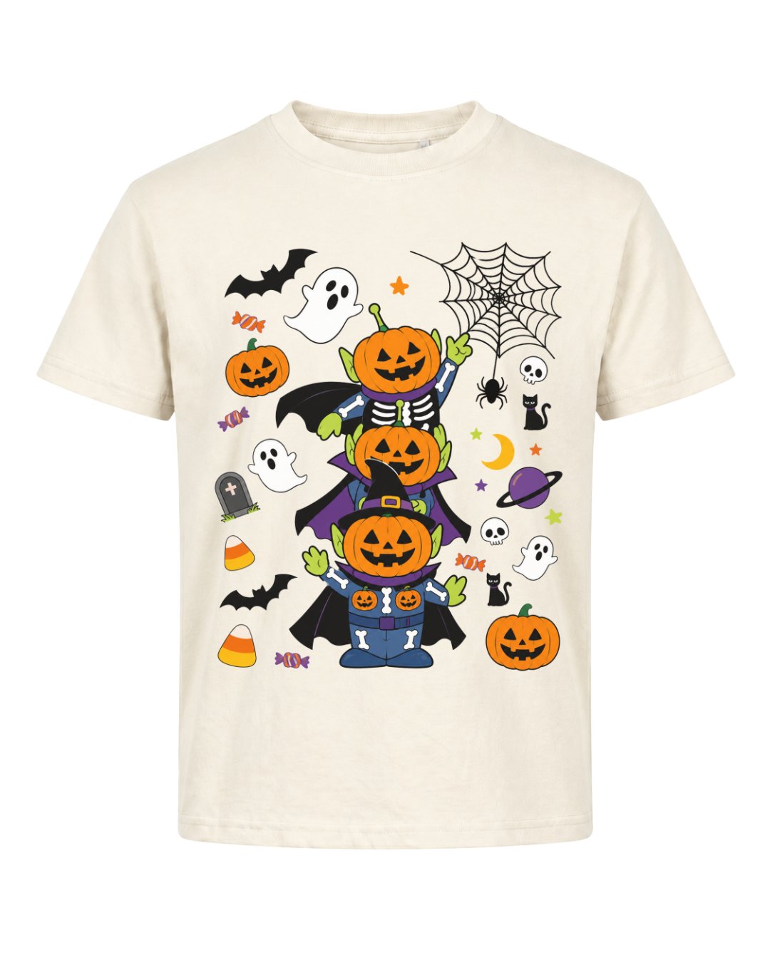 Spooky Aliens Pumpkin Youth Tee