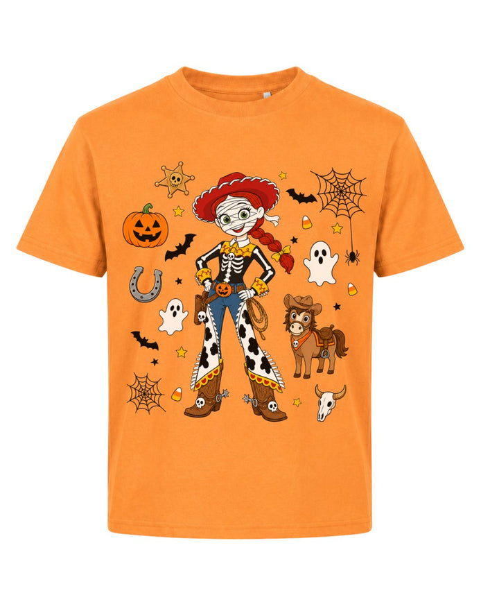 Spooky Cowgirl Skeleton Youth Tee