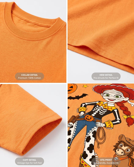 Spooky Cowgirl Skeleton Youth Tee
