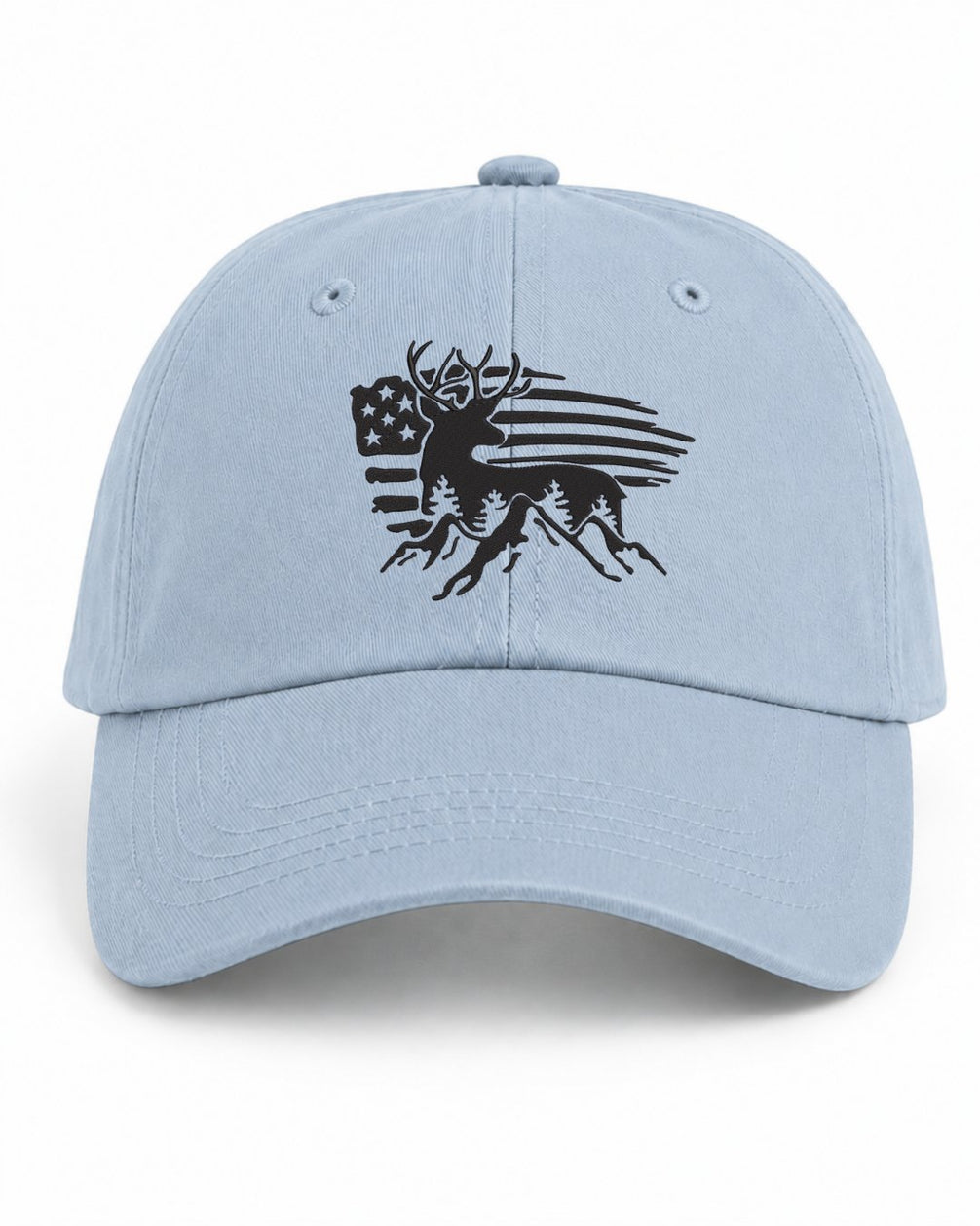 American Flag Deer Embroidered Classic Hat