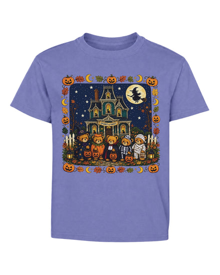 Teddy Bear Haunted Manson Halloween Youth Tee