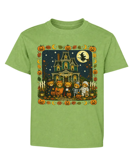 Teddy Bear Haunted Manson Halloween Youth Tee