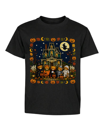 Teddy Bear Haunted Manson Halloween Youth Tee