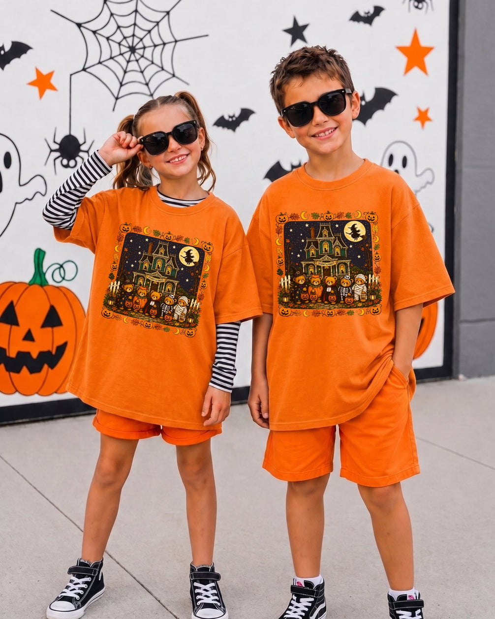 Teddy Bear Haunted Manson Halloween Youth Tee