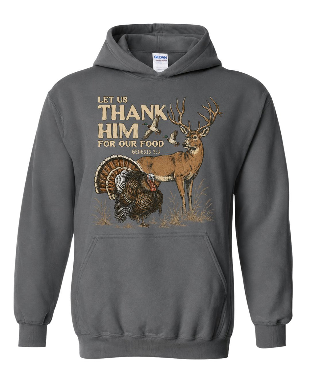 "Thank Him" Genesis 9:3 Front Print Hoodie – product image