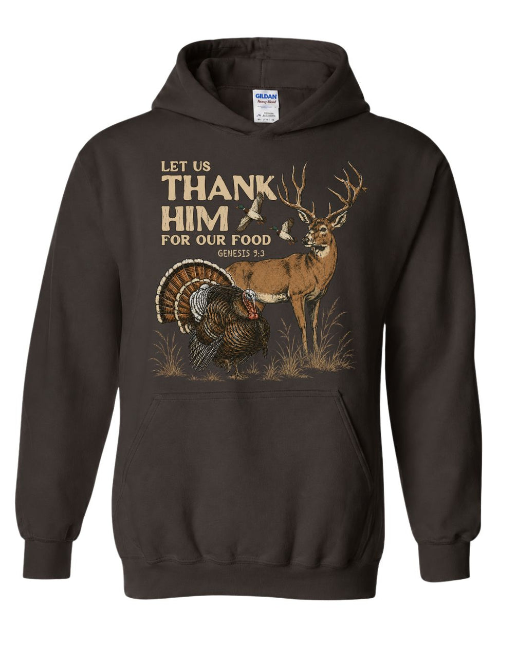 "Thank Him" Genesis 9:3 Front Print Hoodie – product image