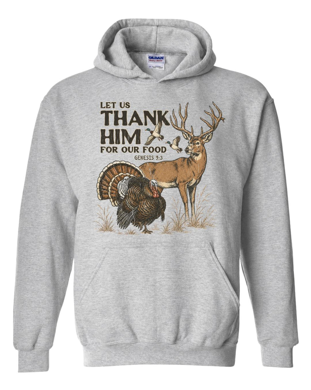 "Thank Him" Genesis 9:3 Front Print Hoodie – product image