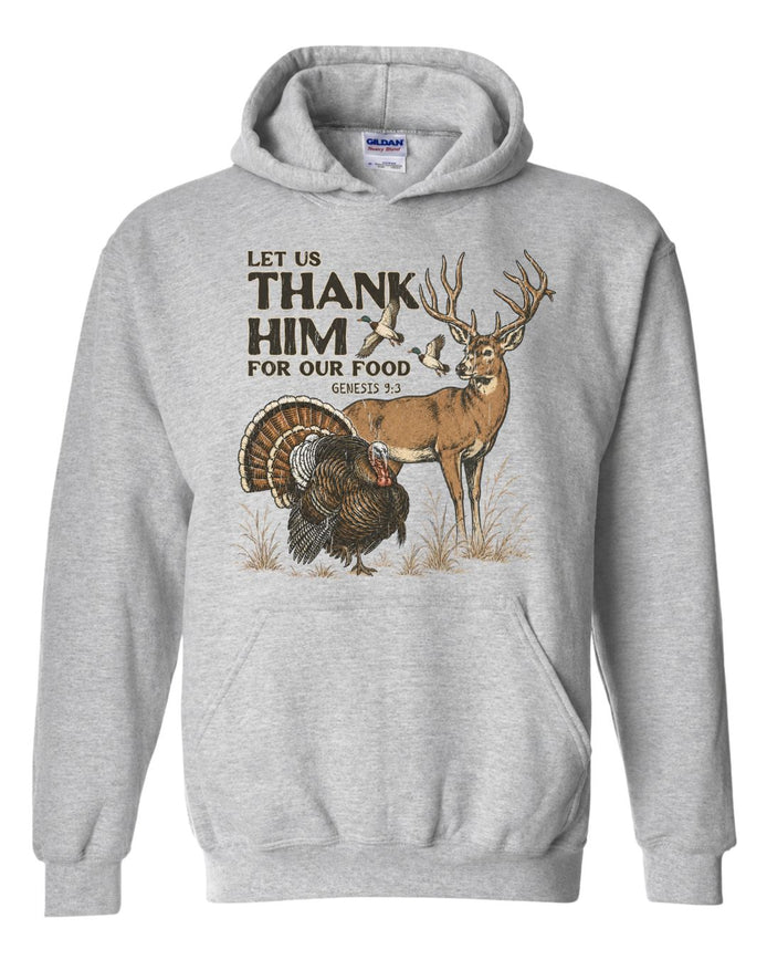 "Thank Him" Genesis 9:3 Front Print Hoodie – product image