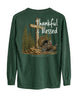 Thankful And Blessed Turkeys Long-sleeve - Forest Green