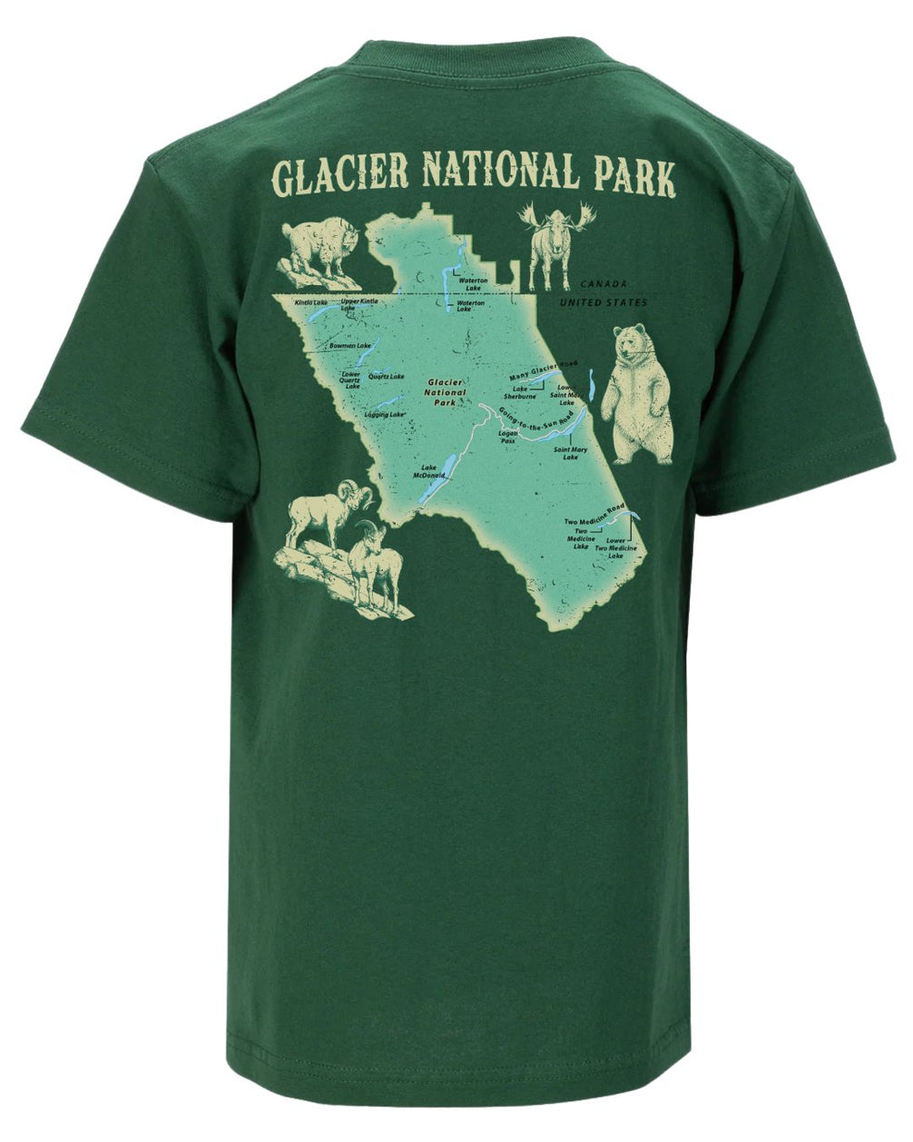 The Glacier Expedition Map T-shirt