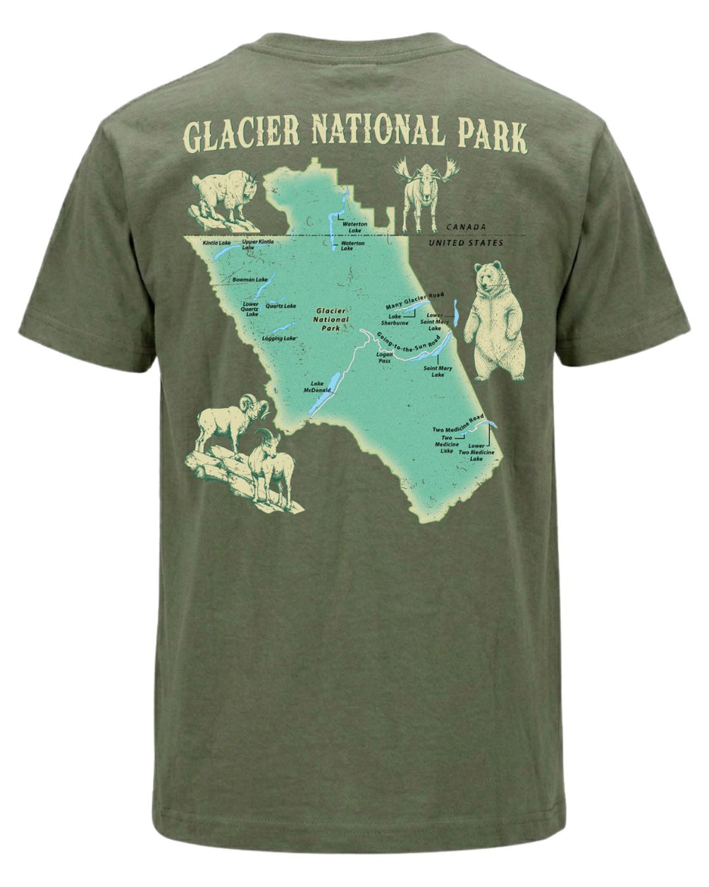 The Glacier Expedition Map T-shirt