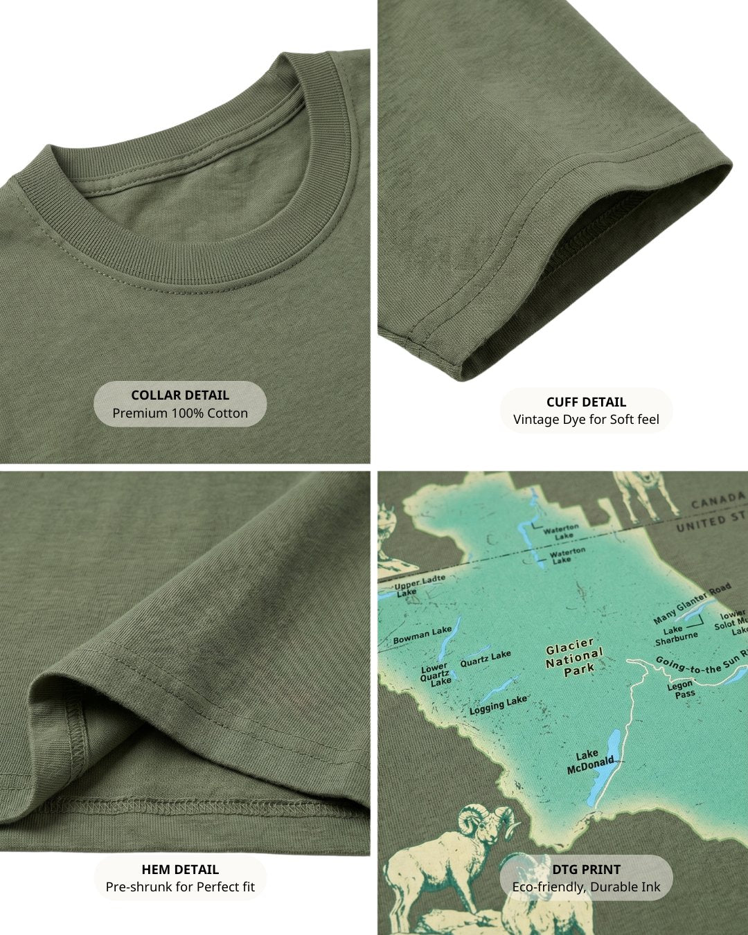 The Glacier Expedition Map T-shirt