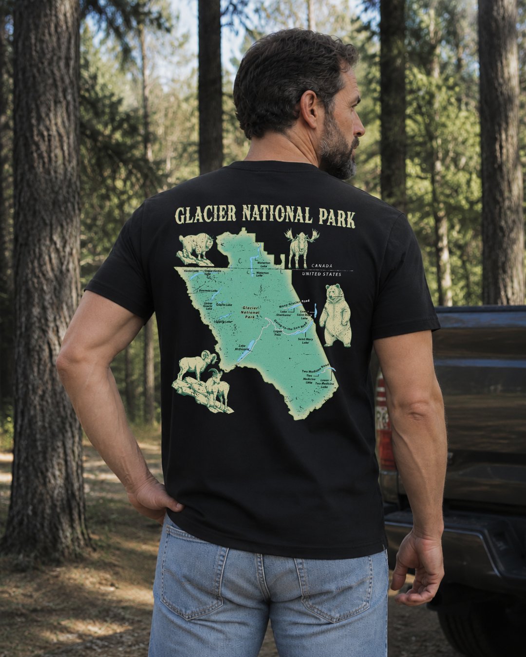 The Glacier Expedition Map T-shirt