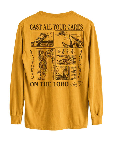 Trout Fishing Faith-Based Long-sleeve - Gold
