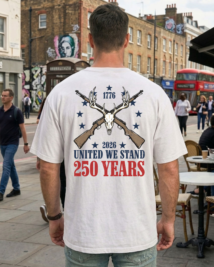United We Stand Deer Skull T-shirt