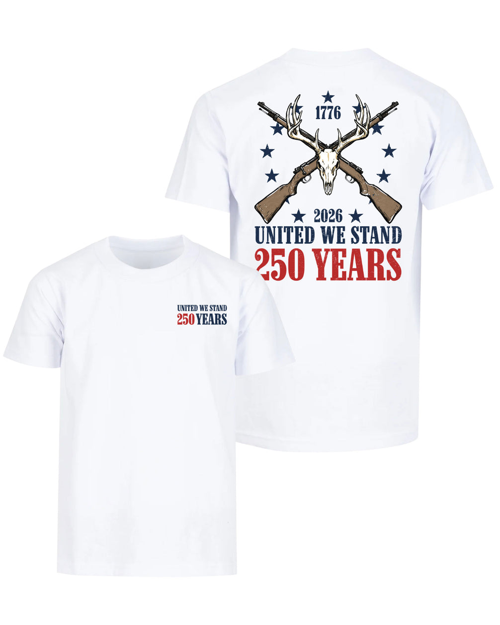 United We Stand Deer Skull T-shirt