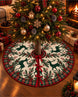 Vintage Symmetry Quilted Christmas Tree Skirt