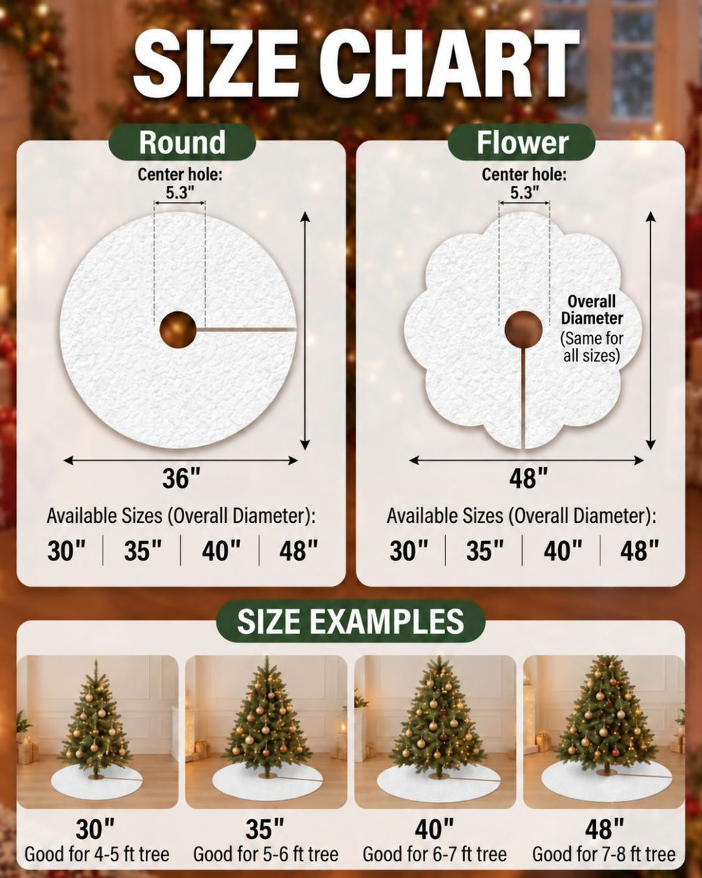 Vintage Symmetry Quilted Christmas Tree Skirt