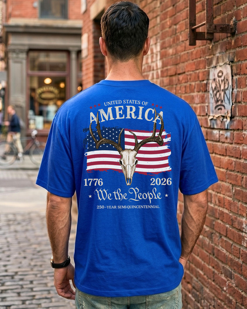 We The People Deer Skull T-shirt