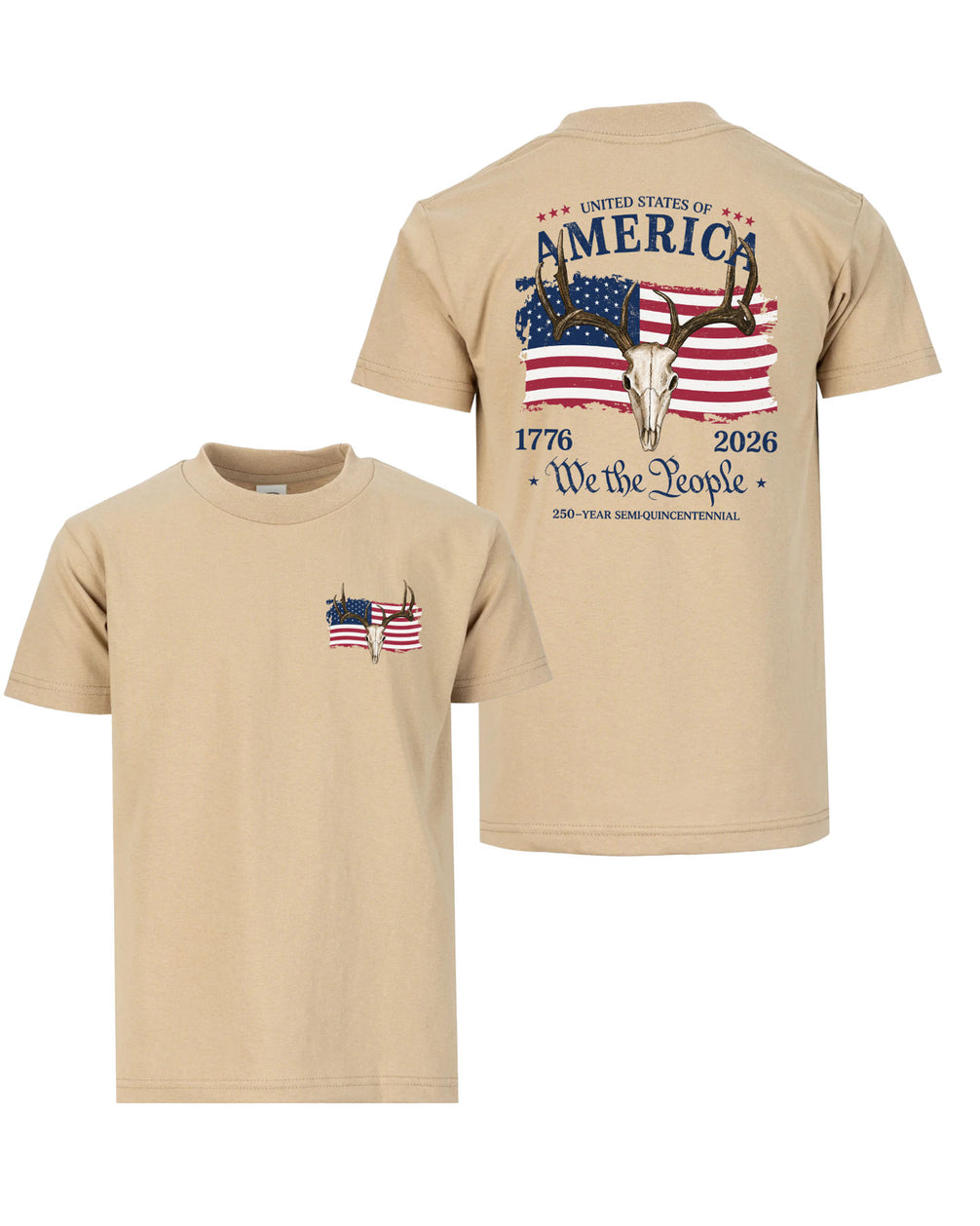 We The People Deer Skull T-shirt