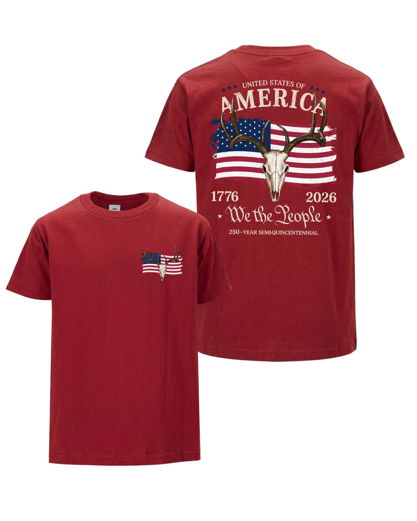 We The People Deer Skull T-shirt