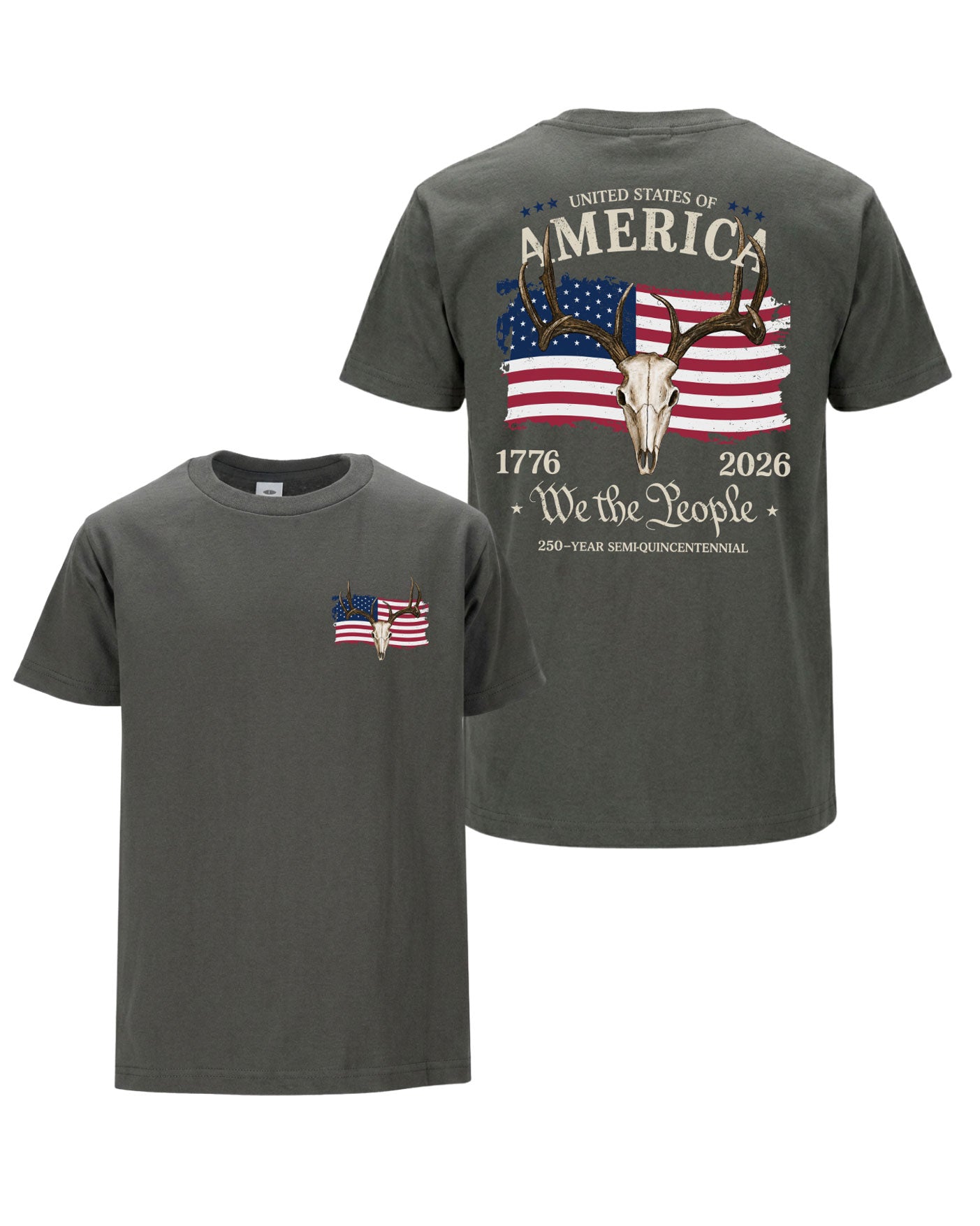 We The People Deer Skull T-shirt