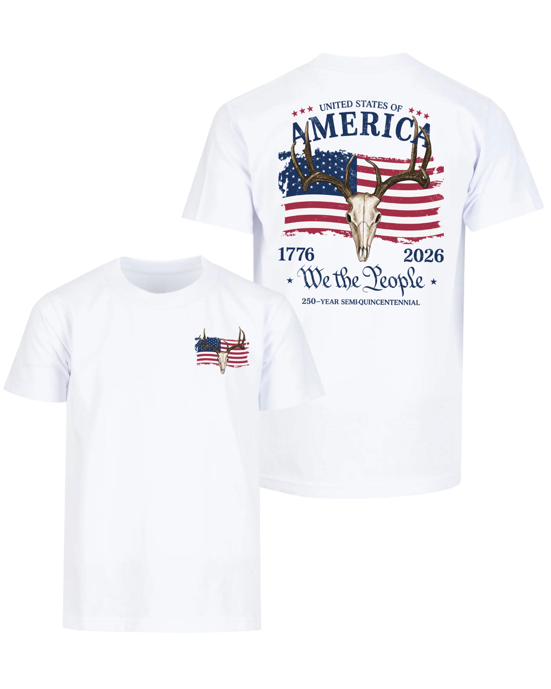 We The People Deer Skull T-shirt