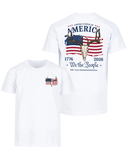 We The People Deer Skull T-shirt