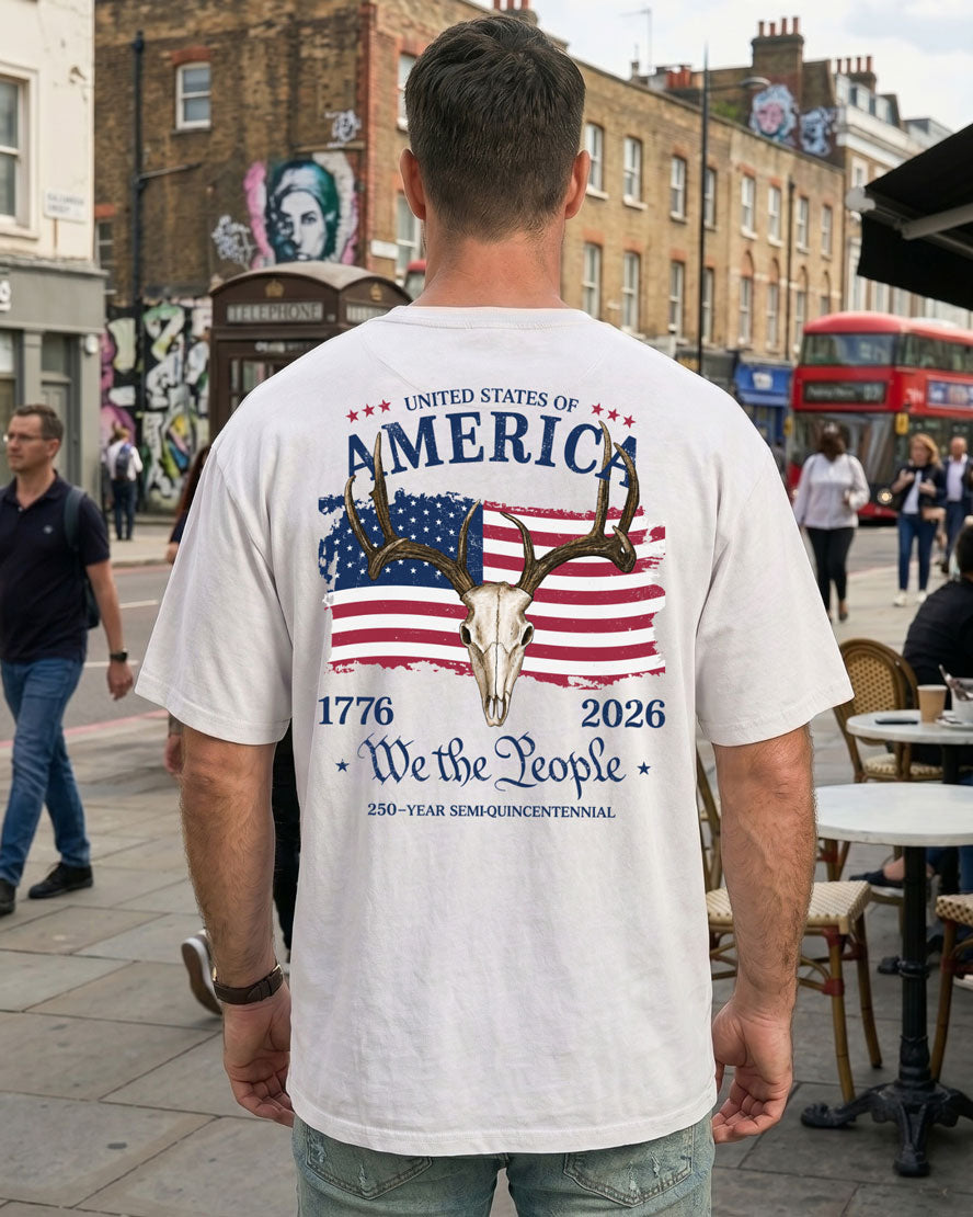 We The People Deer Skull T-shirt