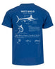 White Marlin Anatomy Blueprint T-shirt